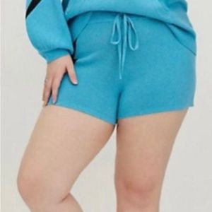 Torrid Sweater Shorts Turquoise NEW
